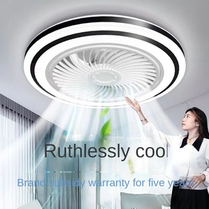 Ventilateur de plafond moderne pour chambre à coucher miniature, avec télécommande, avec lampes, ventilateur de plafond LED simple - Product Image 1