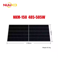 Directo de fábrica Stock DE LA UE Venta caliente bifacial 485W-505W PERC Célula solar Sistema comercial industrial Potencia OEM N-Type Topcon