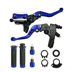 Maneta de Freno Hidráulico y Embrague de Aleación de Aluminio CNC de 22mm para Motocicleta, Puños de Acelerador Universales, <span class=keywords><strong>Manillar</strong></span> Ajustable - Product Image 3