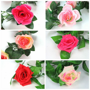 Guirlandes de roses artificielles Green Home 2M, fleurs en soie, décoration de mariage, suspendues au plafond et au mur - Product Image 5