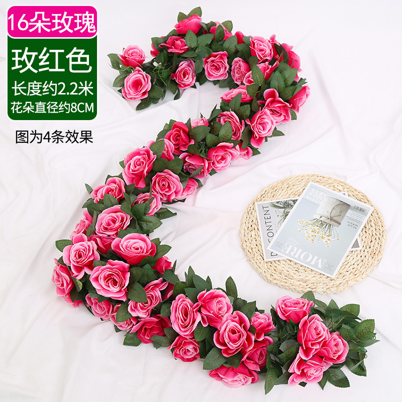 16 roses rouge rosé (1 bande)