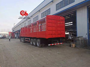 Remorque de patte de bohème 100 tonnes, semi-remorque avec 3 axes, cargaison animal canne à sucre, poteau de transport, clôture - Product Image 4