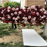 IFG nouveauté Bourgogne Styles 8ft diamètre fleurs plafond anneau décorations pour mariage