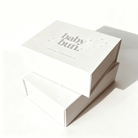 Boîtes rigides magnétiques Boîte cadeau de luxe en papier pliable avec aimant blanc personnalisé Laminage brillant gaufrage feuille d'or estampage logo
