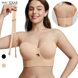 <span class=keywords><strong>Reggiseno</strong></span> <span class=keywords><strong>Senza</strong></span> Spalline Waistdear, Mezza Coppa, 68% Nylon, con Ferretto, Ampia Copertura Posteriore, Supporto Forte, per Uso Quotidiano - Product Image 1