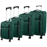 Set Koper 4 Buah Bahan Kain Lembut Eva Harga Pabrik 8 Roda Spinner Warna Pink Tas Travel Trolley Produsen Set Koper