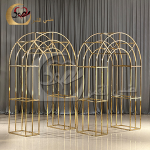 Arco Decorativo de Lujo en Acero Inoxidable Plateado, Romántico y Elegante, Fácil de Instalar, para Bodas y Eventos - Product Image 3