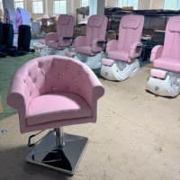 Chaise d'attente de client de manucure de barbier confortable de haute qualité pour le magasin de manucure