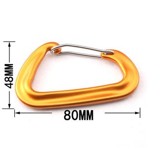 Mosquetón de aluminio 8D con capacidad de carga de 5 kg, tipo D, colores mixtos, para acampar al aire libre, gancho para mochila, uso universal - Product Image 2