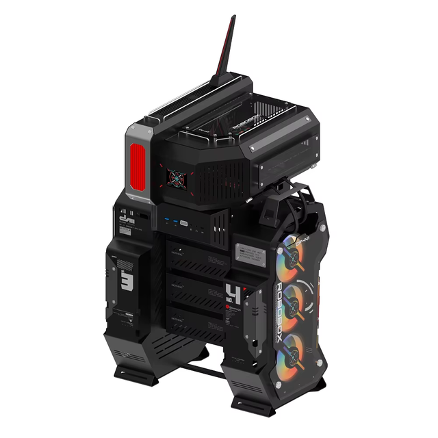 NPC ALSEYE Mecha Space PC Case, Future Technological Feel Micro ATX/ITX PC Case 360 Liquid Cooler Gaming Computer Cases & Towers