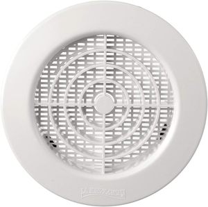 <span class=keywords><strong>Grille</strong></span> de <span class=keywords><strong>ventilation</strong></span> murale TF10RB, ronde, en plastique, intégrée avec moustiquaire, blanche, diamètre 128 mm, Chine - Product Image 2