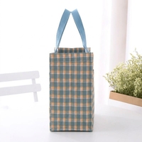 Sac fourre-tout moyen à imprimé écossais en tissu imperméable avec doublure TC, taille personnalisable pour les trajets quotidiens et le transport du déjeuner