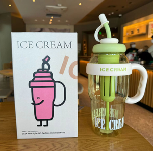 Vaso Ice Boss de gran capacidad-Taza de paja gigante de alta estética con Infusor de té para mujeres, taza de plástico portátil para té de flores - Product Image 5