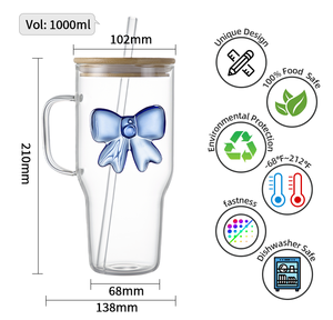 Tazza da Caffè in Vetro Resistente al Calore Luxury Girl Era, Bicchieri per Tè, Latte, Succo, Bevande, Articoli in Vetro Colorato - Product Image 3