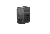 Adaptor Perjalanan Universal GaN 100W Dengan USB dan Tipe C 4 Stopkontak AC 5 Port PD QC Fuse untuk Ponsel Laptop Kotak Retail Seluruh Dunia