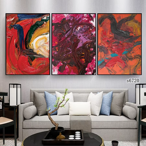 Pittura su tela a tre pezzi, utilizzata per la decorazione di mobili per la decorazione dell'hotel - Product Image 6