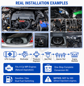 Kit de Conversión <span class=keywords><strong>GLP</strong></span> de 5ta Generación FC para Coches, Sistema Secuencial de Inyección Directa <span class=keywords><strong>GLP</strong></span> EFI para Vehículos de 4 Cilindros, Autos a Gasolina/<span class=keywords><strong>GLP</strong></span> para Taxis y Coches Particulares - Product Image 4