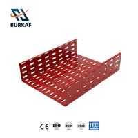 Cannelle de câblage perforée en acier thermolaqué certifiée CE ISO IEC, orange RAL2002, anti-corrosion, chemin de câblage ouvert pour câblage industriel