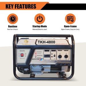 Single Phase Portable Small 4-Stroke <b>Gasoline</b> <b>Generator</b> Set 2.8KW 3KW Home Use 50/60Hz Manual/Electric Start Eco-Friendly TKH-48 - Product Image 3
