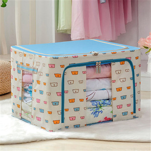 Caja de almacenamiento de marco de acero plegable de tela Oxford moderna, <span class=keywords><strong>ropa</strong></span> de gran capacidad, edredón de juguete, muebles para el hogar, armario - Product Image 4