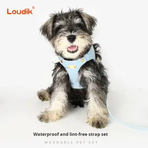 ハーネスセット 犬用うんち袋 高品質デザイナー犬用ハーネスと首輪リード 卸売 手作り革製ペット犬用防水 カスタムロゴ - Product Image 1