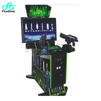 Machine de jeu d'arcade de tir classique à pièces, de qualité, en promotion, sur le thème de l'extermination des extraterrestres