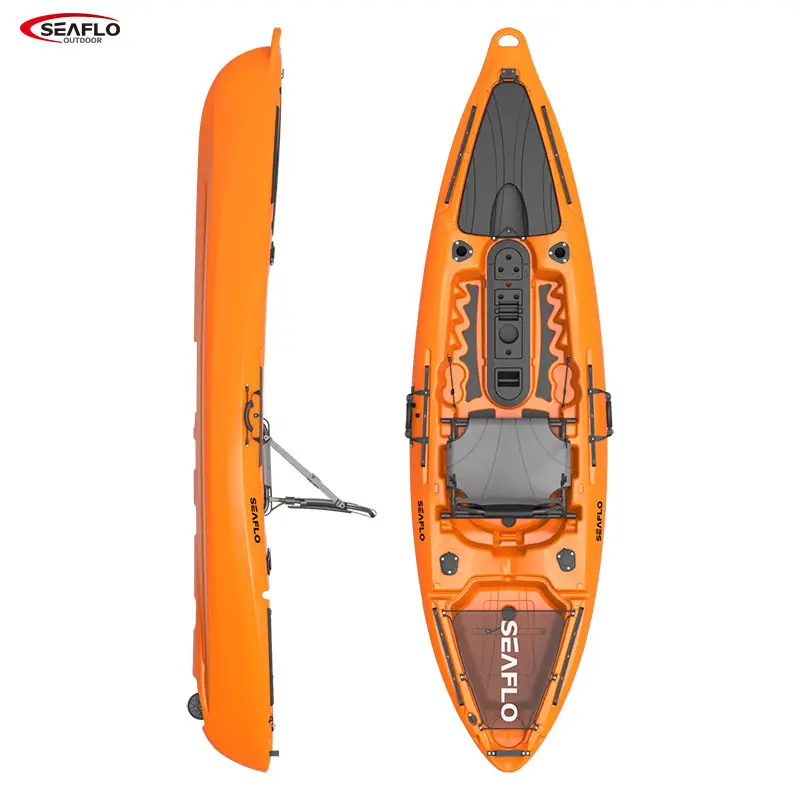 SEAFLO New Develop Kayak Sit-on-Top in plastica di sicurezza personalizzato all'ingrosso per 1 persona kayak da pesca economico leggero per adulti