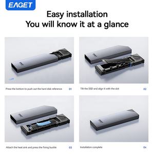Casing SSD EAGET SE630D Aluminium M.2 NVMe PCIe, Tipe C USB3.2 10Gbps, Casing Hard Disk HDD - Product Image 5