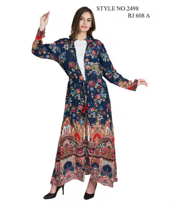 New Elegant Long Sleeve Printed Dress Loose type <b>Abaya</b> for Women's Elegant Wearing - Product Image 2