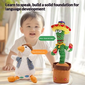 Cactus <span class=keywords><strong>de</strong></span> Peluche Decorativo en Maceta - Juguete Bailarín y que Aprende a Hablar, Estilo TikTok para <span class=keywords><strong>BROS</strong></span>, 33cm, Edades 7-14 - Product Image 3