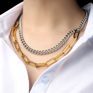 Thiết Kế Mới Vàng Bạc Đôi Chuỗi Vòng Cổ Mans Hoặc Người Phụ Nữ Với Bện Đầy Màu Sắc Dây Chuyền Đồ Trang Sức Quà Tặng 2025 - Product Image 3