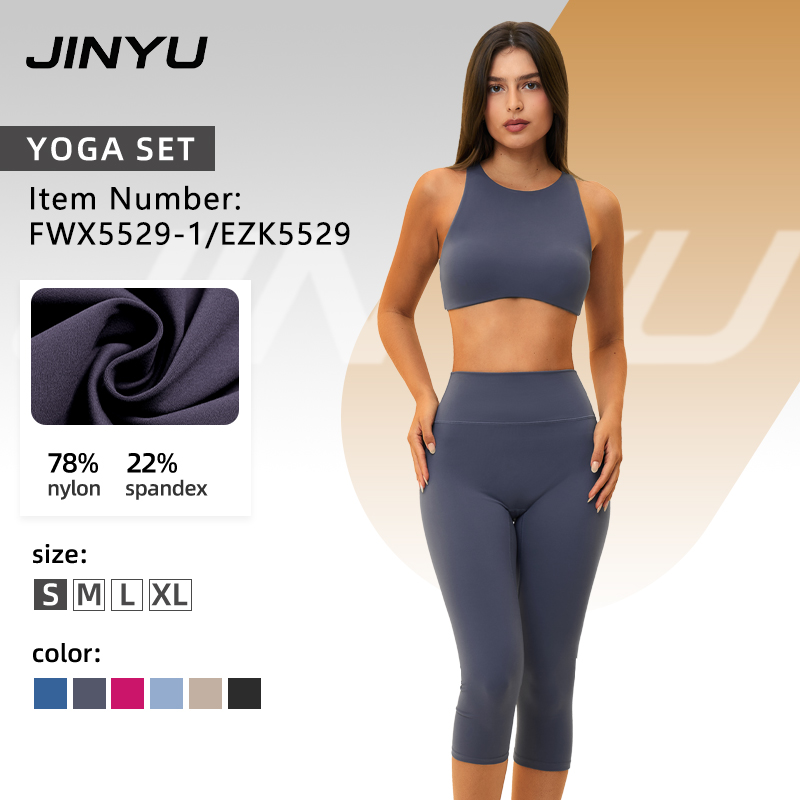 Jinyu Custom High-Quality De Yoga Wear Quick Drying Workout Clothes Suit Women Gym Running Fitness Sports Yoga Set