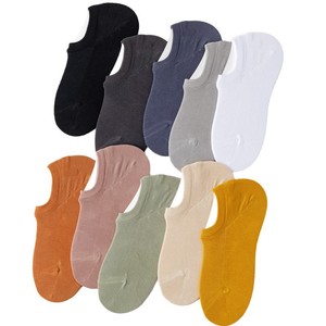 Men's Pure Cotton Invisible Socks Anti Slip Solid Color Summer Boat Socks Regular Casual Socks Youth 18-40 - Product Image 5