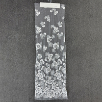 Tissu en dentelle de tulle blanc GCW-QU100226 avec broderie de fleurs florales denses et de sequins pour studio de couture de créateurs