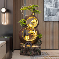 Ornements d'eau qui coule de gourde pour attirer la richesse bureau salon Feng Shui rocaille paysage d'eau haut de gamme Style national