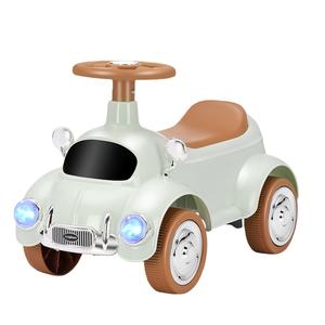 Vélo d'équilibre pour enfants à une vitesse de style voiture <span class=keywords><strong>vintage</strong></span>, jouet à roulettes à 4 <span class=keywords><strong>roues</strong></span>, cadre entièrement antichoc, fourche à suspension pour les enfants de 1 à <span class=keywords><strong>3</strong></span> ans - Product Image 1