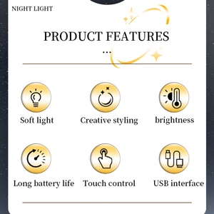 Lampe de table marocaine en mosaïque avec veilleuse LED USB pour les soirées romantiques, lumière décorative tricolore pour chambre à coucher - Product Image 3