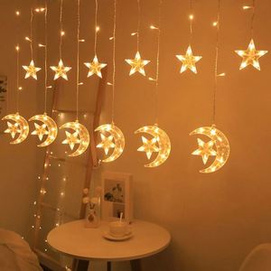 Promotion Eid Mubarak Ramadan Christmas <b>LED</b> <b>Star</b> Moon <b>Light</b> Mini PVC 100 Sheets IP65 Rated Home Decorations - Product Image 4