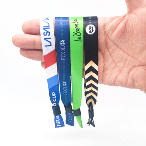2023 One-time Use Custom Slide Lock <strong>Products</strong> Wristband/Fabric Festival Wristband/Polyester Wristband for Events <strong>China</strong> - Product Image 1