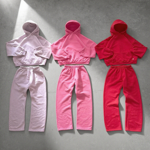 Tùy chỉnh trống Zip Up đồng bằng Áo Thun Hoodie chạy bộ baggy Sweatpants và hoodie <span class=keywords><strong>Set</strong></span> chạy bộ phù hợp với sweatsuit tracksuits cho nam giới - Product Image 4