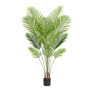 Haut de gamme luxe fausse fleur arbre artificiel plante verte floqué feuilles à la mode <span class=keywords><strong>pot</strong></span> au sol pour fenêtre intérieure en plastique - Product Image 5