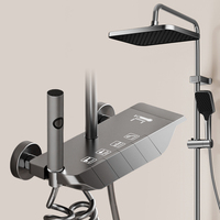Meilleure vente en stock : Ensemble de douche thermostatique à touches piano, 4 modes, 4 sorties, jet doux, chromé – Le favori d'Europe et d'Amérique