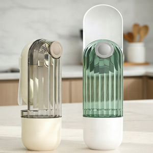 Dispenser Portatile per Acqua e Cibo per Animali Domestici, <span class=keywords><strong>Bottiglia</strong></span> con Apertura a Pressione per Viaggi, Escursioni e Campeggio - Product Image 6