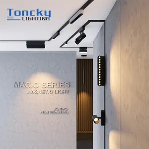 New Design Modern Embedded Indoor Lighting Ultra-thin Magnetic Track Light Household Commercial Linear 48v LED Aluminum