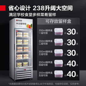 Demashi Food Sample <b>Cabinet</b> Lg-260z Glass Door <b>Lockable</b> Adjustable Shelves Auto Defrost Commercial Kitchen Use - Product Image 2