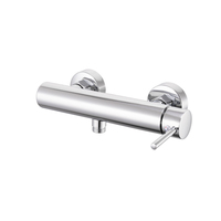 Robinet de douche 35 mm en laiton CW510L finition chromée polie, design monocommande, moderne et de qualité supérieure, pour baignoire et douche, avec pommeau de douche