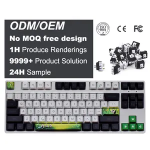 Aflion Af870 Top Seller Rgb Game Mechanical Keyboard 87 keys colorblock keycaps wired gaming keyboard hot swap