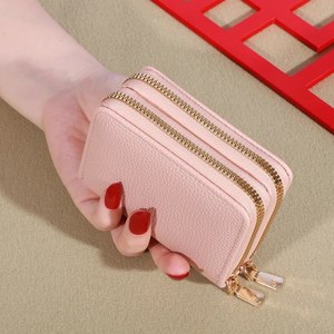 Wholesale Women Zipper Short Style <b>Purse</b> Lychee Pattern Fashion Large Capacity Multi Card Slot Coin With - Product Image 1