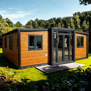 Maison préfabriquée en conteneur maritime extensible de 40 pieds et 20 pieds, en acier léger, pliable, villa préfabriquée, 5 chambres, utilisation commerciale, moderne - Product Image 1