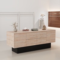 Bureau de réception commercial moderne de luxe en panneaux multicolores avec rangement mobile pour hôtels et écoles